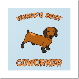 Dachshund World's Best Coworker WFH Posters and Art